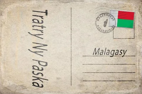 Madagascar Easter Christian Background Stock Illustration