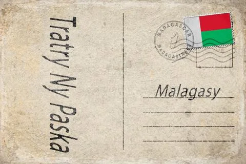 Madagascar Easter Christian Background Stock Illustration