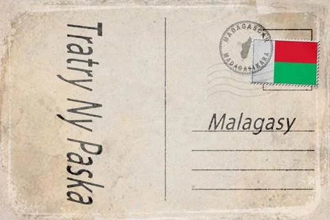 Madagascar Easter Christian Background Stock Illustration