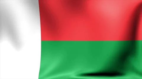 Madagascar Flag. Background Seamless Looping Animation. 4K High Definition Video Stock Footage 71967317