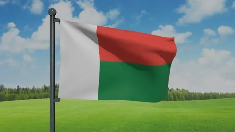 Madagascar Flag Stock Footage 153254649