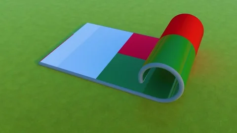 Madagascar Flag Video stock 259369532