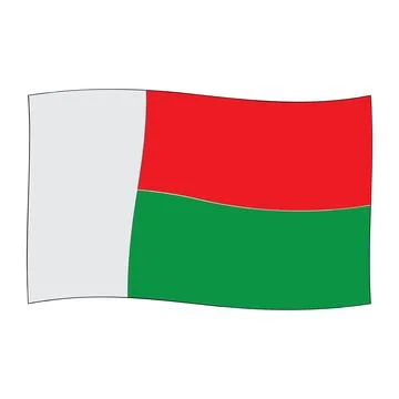 Madagascar flag icon Illustrazione stock