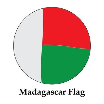 Madagascar flag icon Stock Illustration
