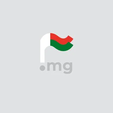 Madagascar flag icon. Original simple design of the madagascar flag, map marker Stock Illustration
