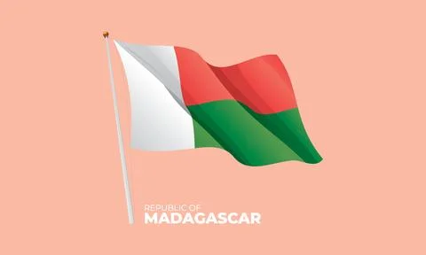 Madagascar flag Stock Illustration