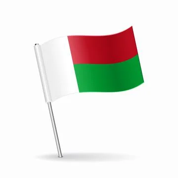 Madagascar flag map pointer layout. Vector illustration. Stock Illustration