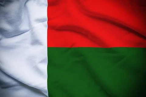 Madagascar Flag Foto stock