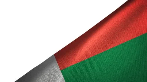 Madagascar flag right side with blank copy space Stock Illustration