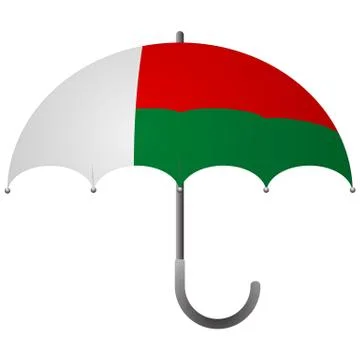 Madagascar flag umbrella Stock Illustration