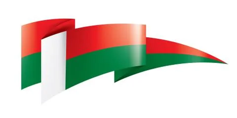 Madagascar flag, vector illustration on a white background Stock Illustration