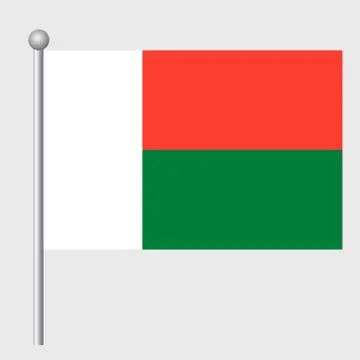 Madagascar flag vector template background realistic copy Stock Illustration