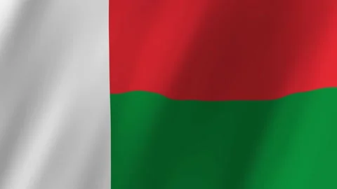 Madagascar flag waving animation Stock Footage 221375892