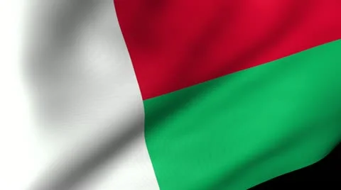 Madagascar Flag Waving Video stock 12206972