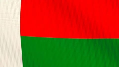 Madagascar flag waving white background loop 스톡 동영상 342961916