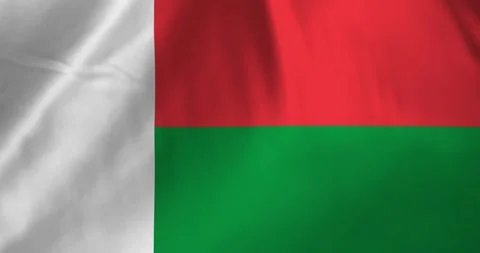 Madagascar flag waving with the wind background loop video animation Stock Footage 327172371