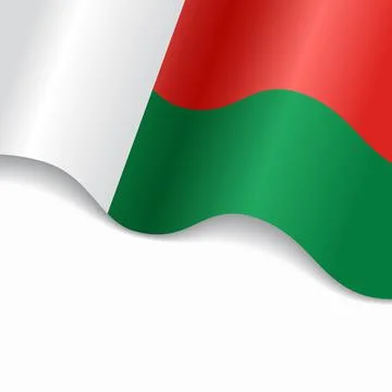 Madagascar flag wavy abstract background. Vector illustration. Stock Illustration