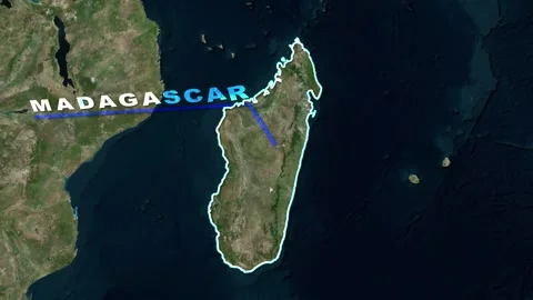 Madagascar Map Animation Video stock 273588056