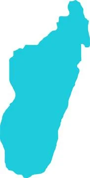 Madagascar MAP in Blue, Country Map, Madagascar, Border Map, Border line of.. Stock Illustration