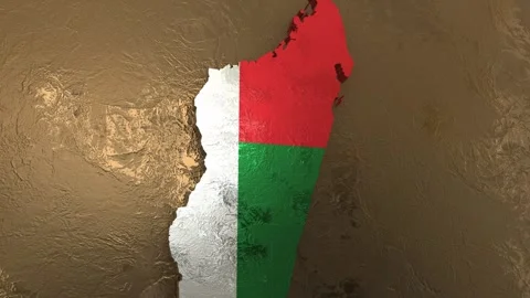 Madagascar Map Stock Footage 277924756