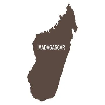 Madagascar map Stock Illustration