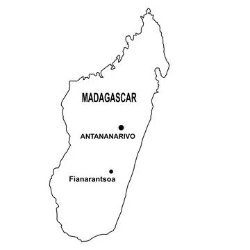 Madagascar map Stock Illustration