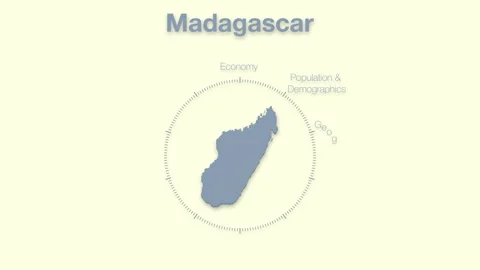 Madagascar MAP revealingmotion graphics data elements Stock Footage 339859684