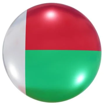 Madagascar national flag button Stock-Illustration