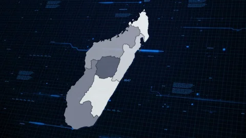Madagascar network map Stock Footage 87977775