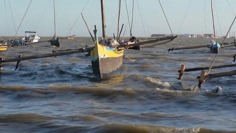 Madagascar. Port in Tulear. Stock Footage 108221134