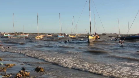Madagascar. Port in Tulear. Stock Footage 108221144