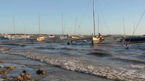 Madagascar. Port in Tulear. Stock Footage 108221170