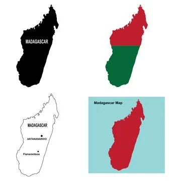 Madagascar region  map Stock Illustration