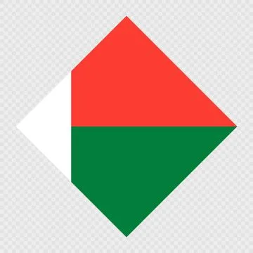 Madagascar rhombus flag. Vector illustration. Stock Illustration