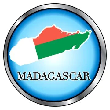 Madagascar Round Button Stock Illustration