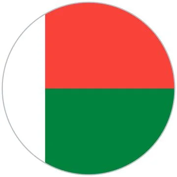 Madagascar round flag icon Stock Illustration