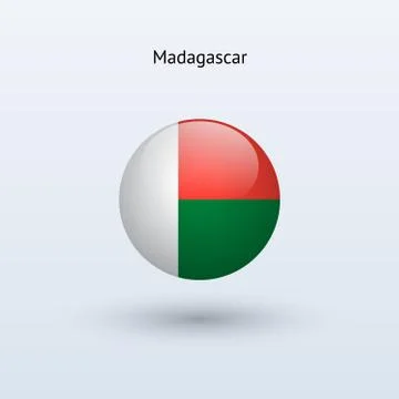 Madagascar round flag. Vector illustration. Stock-Illustration