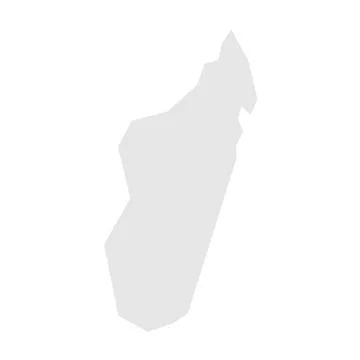 Madagascar simplified vector map Stock Illustration