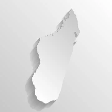 Madagascar vector country map silhouette Stock Illustration