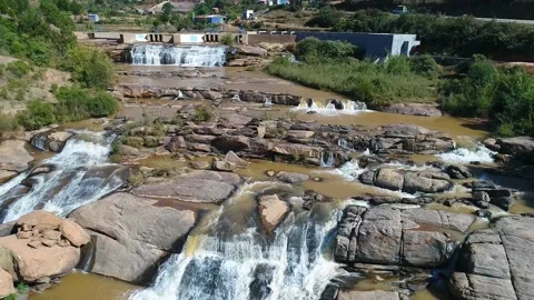 Madagascar Waterfall 1 Stock Footage 138026909