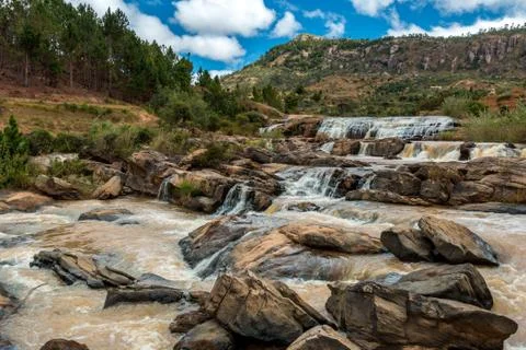 Madagascar waterfall 스톡 사진