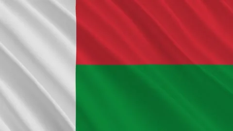 Madagascar Waving Flag, Motion Animation of Madagascar National Flag Stock Footage 303615665
