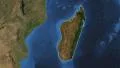 Madagascar. Zoom in on Madagascar contoured on green 4K 4k or 4k+ Resolution