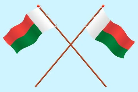 Madagaskar flag Stock Illustration