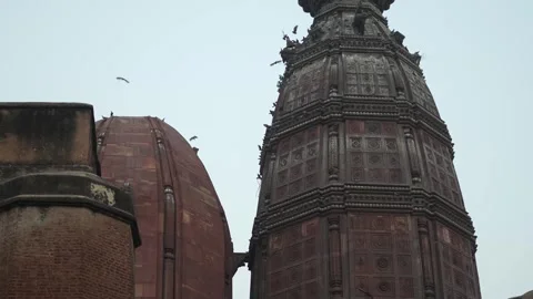 Madan Mohan Temple Towers in Vrindavan, Uttar Pradesh, India Stock Footage 321025481