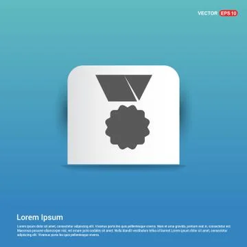 Maddle Icon - Blue Sticker button Stock Illustration