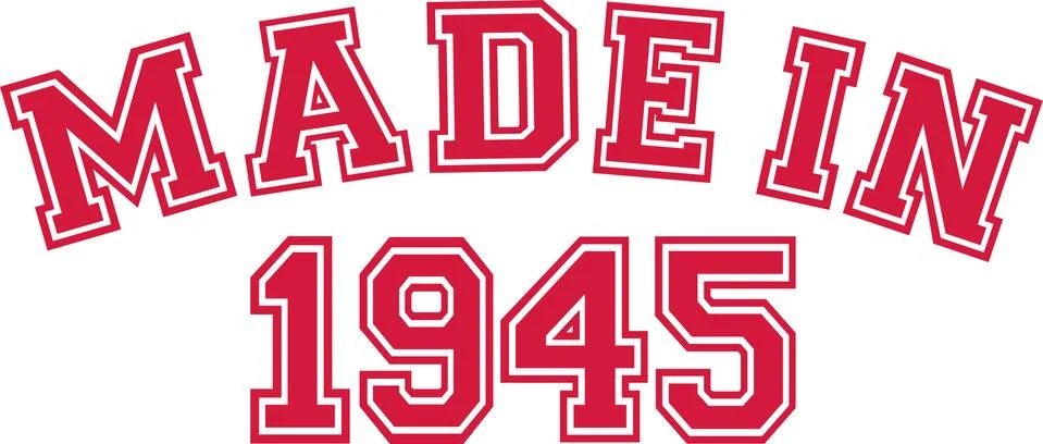 Made in 1945 Stock Illustration