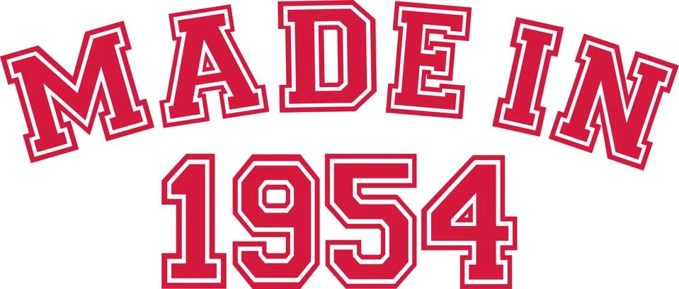 Made in 1954 Stock Illustration