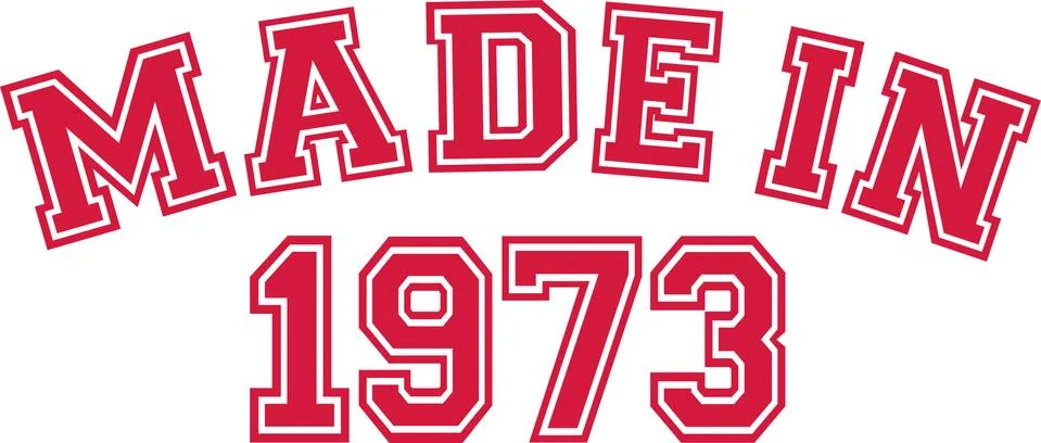 Made in 1973 Stock Illustration