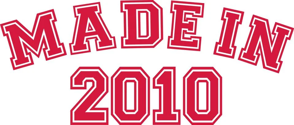 Made in 2010 Stock Illustration